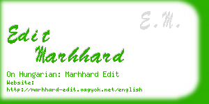 edit marhhard business card